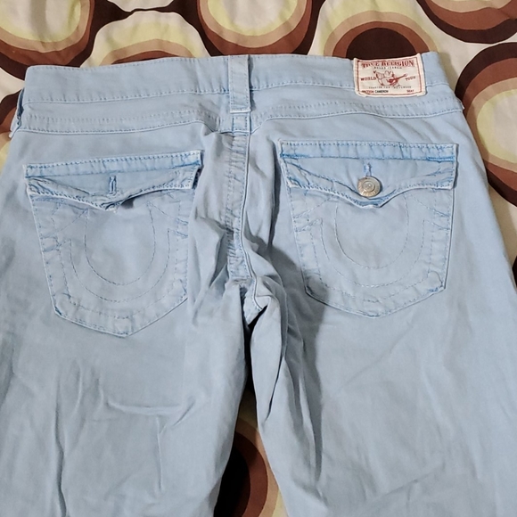 Pre-owned! Women Blue True Religion Pants Size 26 - Picture 7 of 8